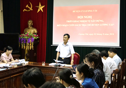 Hội nghị triển khai biên soạn cuốn sách Địa chí Lương Tài, tỉnh Bắc Ninh